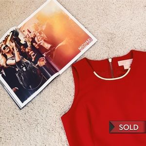 SOLD: Michael Kors Red evening dress